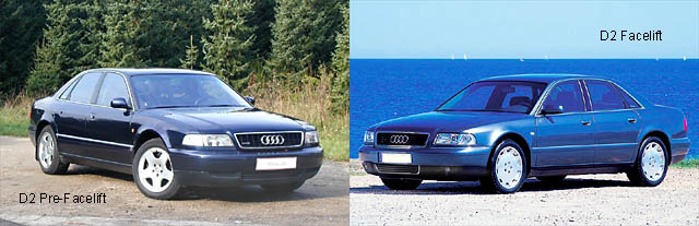 The easytorecognize distinguishing features between the A8 D2 prefacelift The easytorecognize distinguishing features between the A8 D2 prefacelift