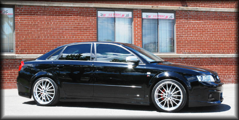 the trunk and rear window styling treatments on this impeccable Audi A4