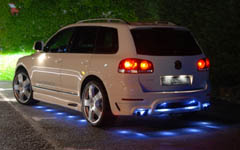 Night View of Ground FX Lighting option for Touareg