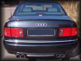 Exhaust Tips , Valence and Rear Spoiler for Audi A8 D2