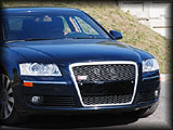 image - RS8 grille with black mesh, black bar and silver frame