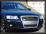 image - RS8 grille with black mesh, gray bar and silver frame