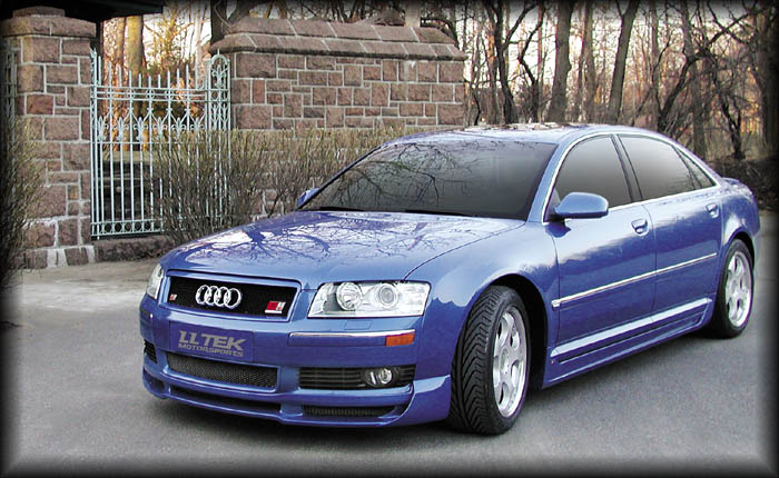 Audi A8 D3 with full custom JE Design Kit - MatchPainted to non-standard 