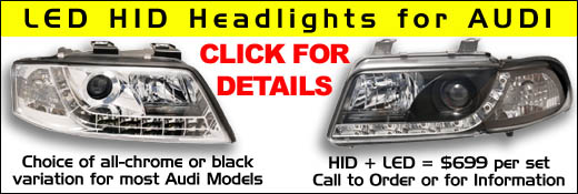 Click and View LED Headlight Options for Audi
