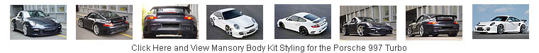 Click and View Slideshow Images of Body Kit styling for the Porsche 997 Turbo by Mansory