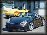 black cabriolet with completed modification