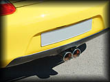 rear valence with carbon fiber accent for porsche boxster