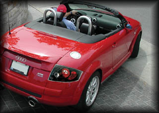Audi TT illustrated with new black e-code Tail Light Upgrade