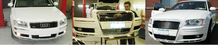 Before, during and after remarkable A8 D3 conversion.