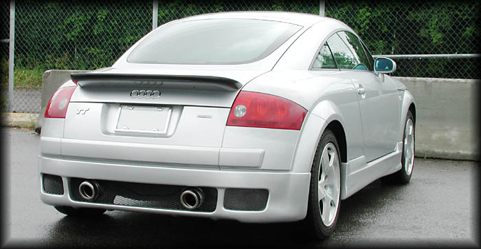 The Audi TT 8N shown with the Latest Aero Upgrade available from LLTek - the UBERHÄUS wing extension doppler.