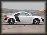 Profile of Audi TT with wheels / suspension option