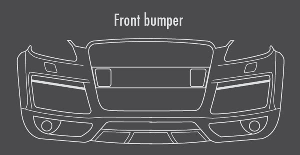illustration of Caractere front bumper for Audi Q7