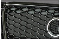 image - photo example of piano black (glossy) grille frame