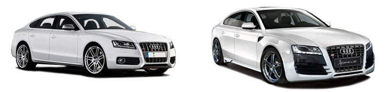 oem audi s5 sportback with hofele body kit comparison