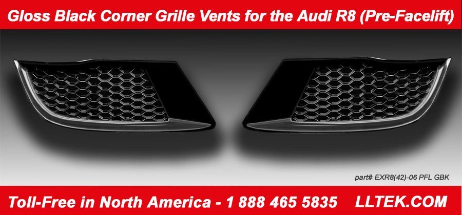 Glossy Black corner vents for Audi R8