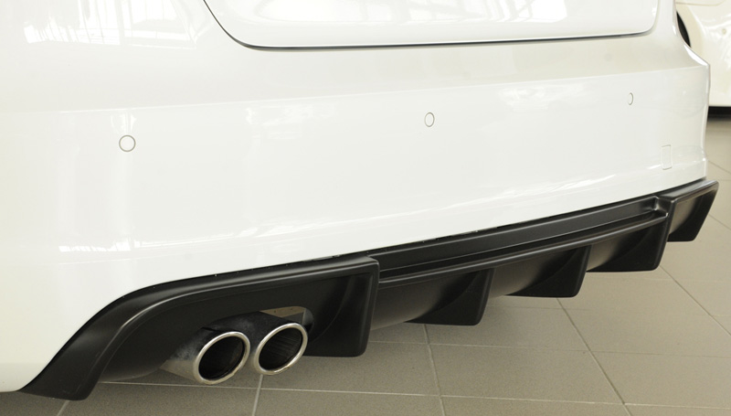 rear bumper insert for Audi A3 8V twin tip left exhausts image audi A3 8V rear bumper insert