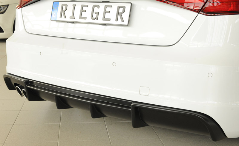 rear bumper insert for Audi A3 8V twin tip exhausts image audi A3 8V rear bumper insert