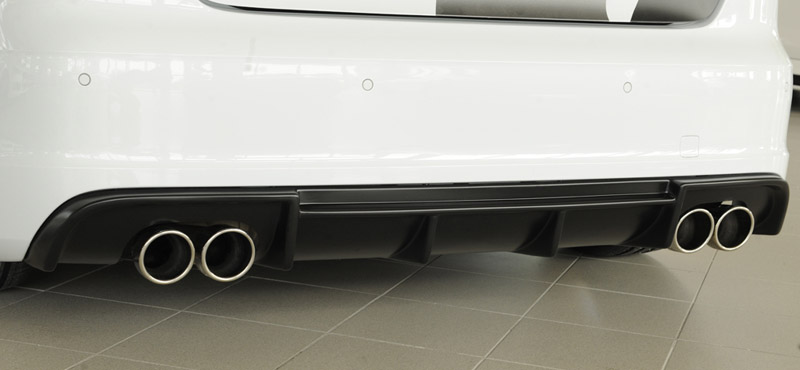 rear bumper insert for Audi A3 8V quad tip exhausts image audi A3 8V rear bumper insert