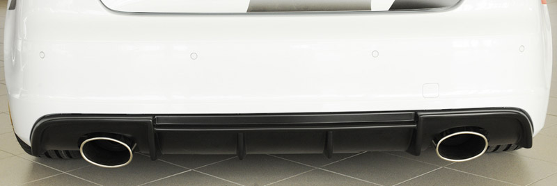 rear bumper insert for Audi A3 8V racing oval tip exhausts image audi A3 8V rear bumper insert