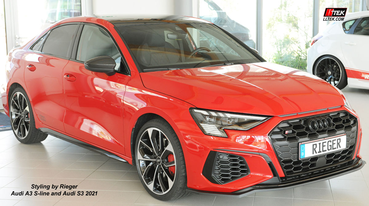 Body kit styling for 2021 Audi A3 S-line 8Y S3 by rieger