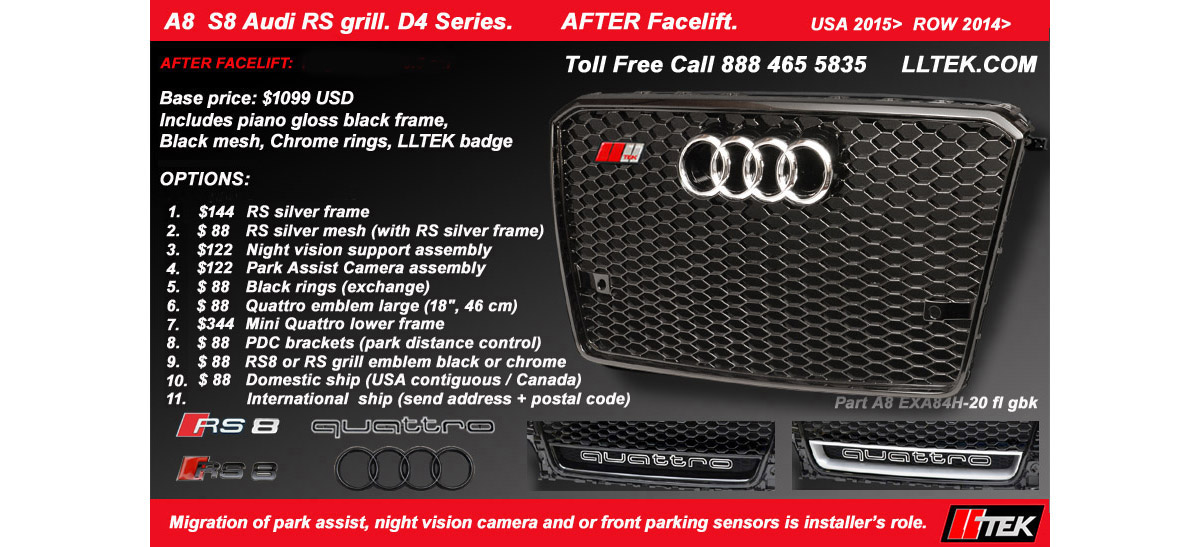 exclusive grille styling from LLTeK RS grill styling