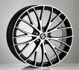 black finish with polished face eta beta black wheel