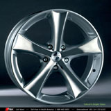 Silver Tettsut X with inlays bright silver finish