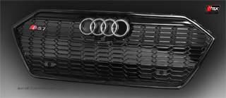 image audi a7 grille in gloss black finish