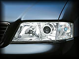 A6 Headlamp Euro Spec with LLTEK S-YO Turn Signal Bulbs