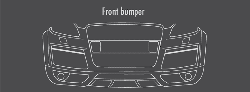 illustration of caractere front bumper for Audi Q7
