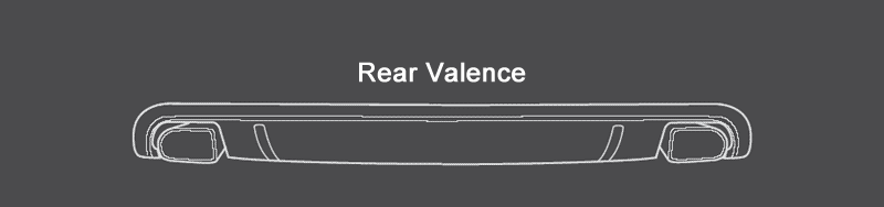 illustration of caractere rear valence for Audi Q7