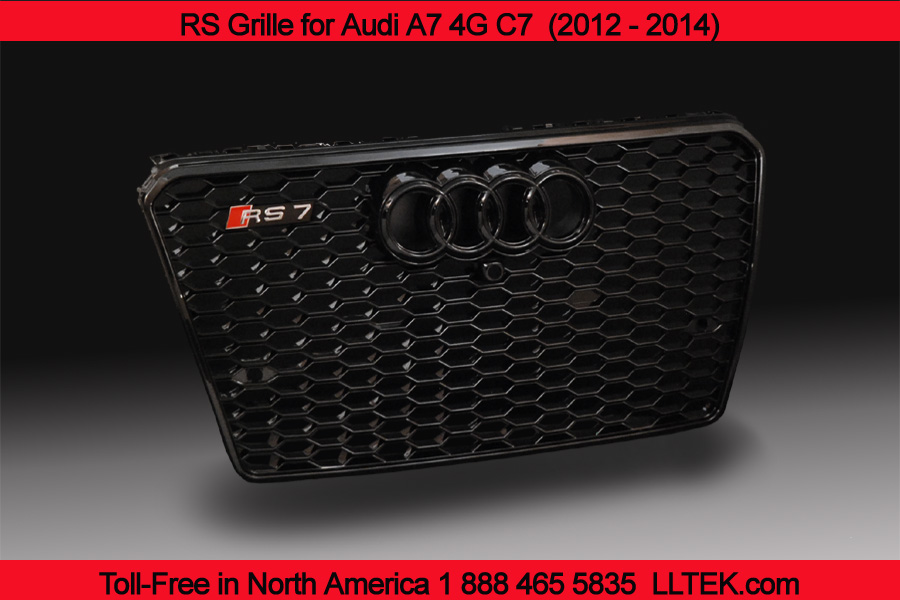 image audi q7 grille in piano black finish