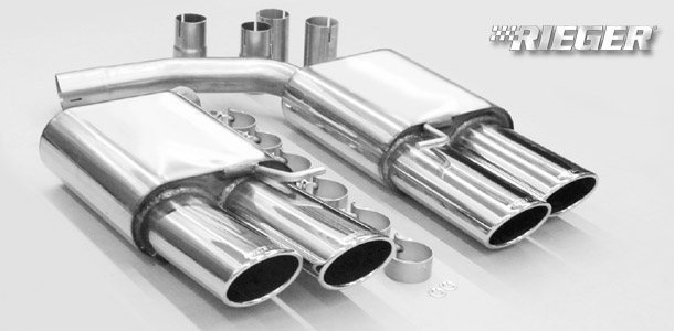 quad tip sports muffler for the audi a4 cabriolet
