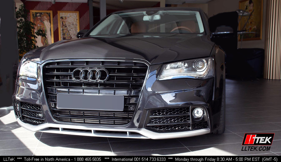 Sunlit detail of Hofele Audi A8 front bumper styling