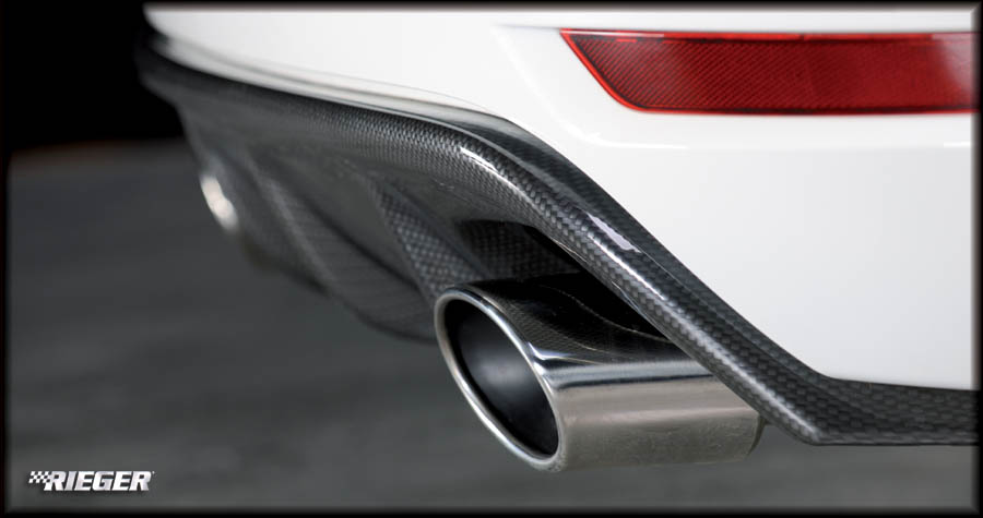 rieger golf vi gti carbon fiber look rear valence B